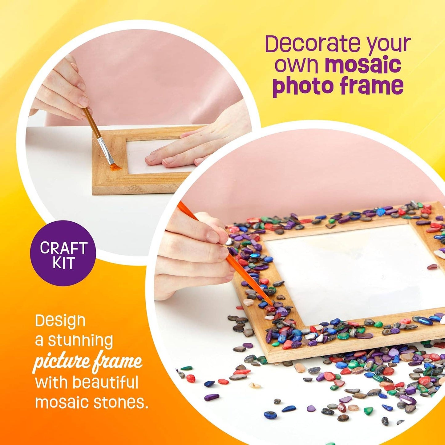 DIY Mosaic Picture Frame Kit for Kids