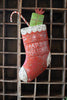 Hand-Hammered Painted Christmas Stocking Wall Art