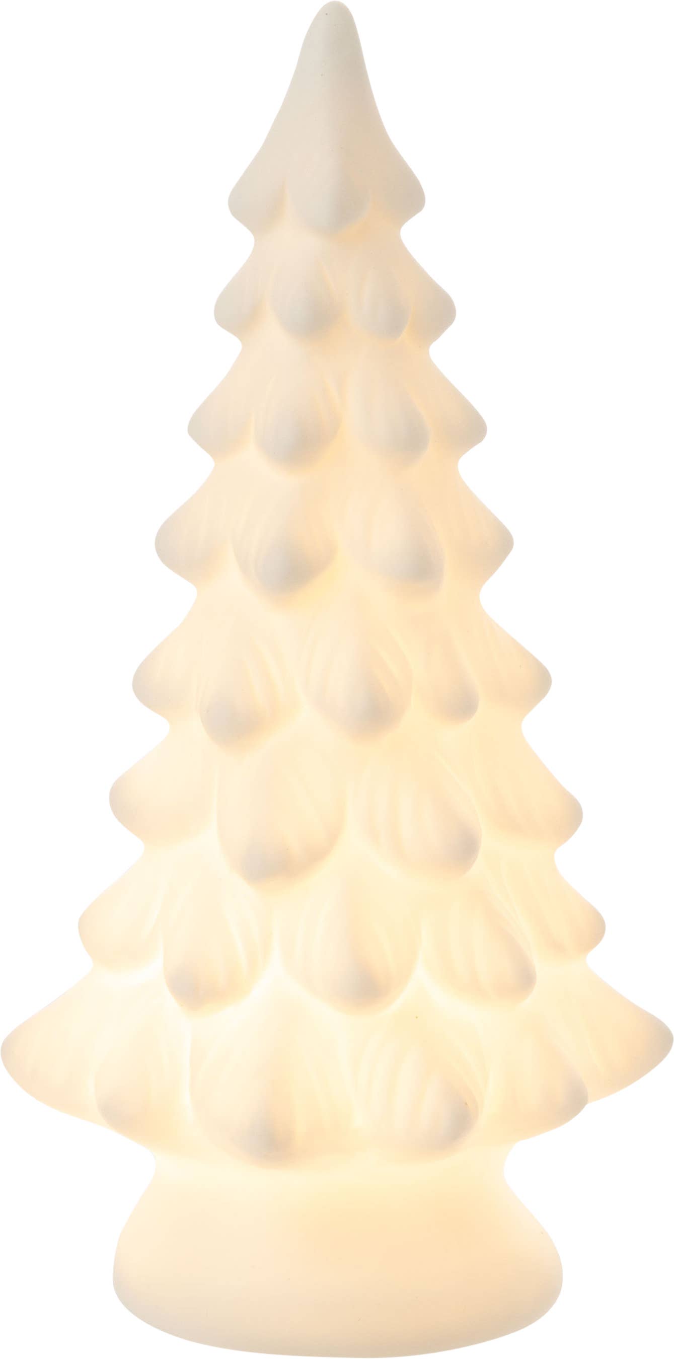 Bisque fir tree,LED,6.75in