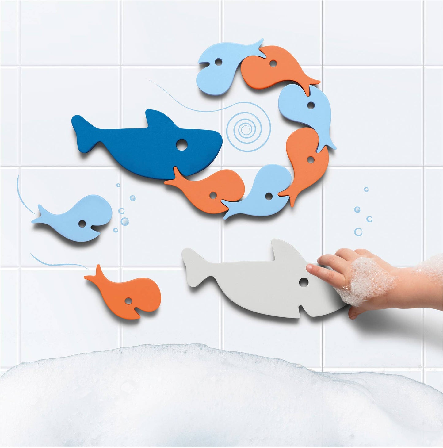 Quut Bath Puzzle - Bath time is even more fun! Bath Toys: Whale