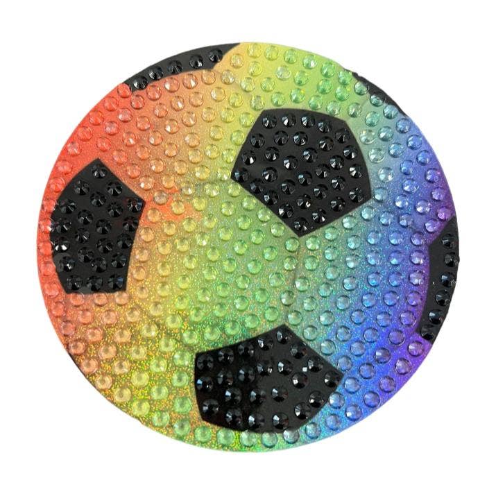 Rainbow Soccer Ball Sticker Beans