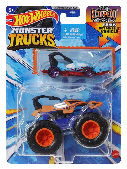 Mattel Hot Wheels Die Cast Monster Truck & Car Singles