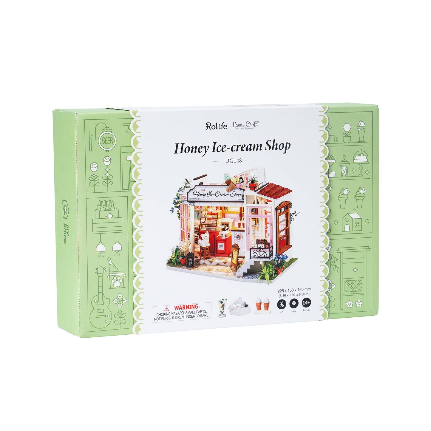 DIY Miniature House Kit: Honey Ice-Cream Shop
