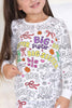 Colorable Two-Piece Pajama Set | Big Sis