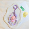 labubu Beaded keychain bag charm flocked