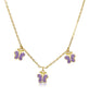 Butterfly Dangle Necklace: Multi