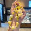 Crystal Quicksand Labubu Keychain Bag Charm