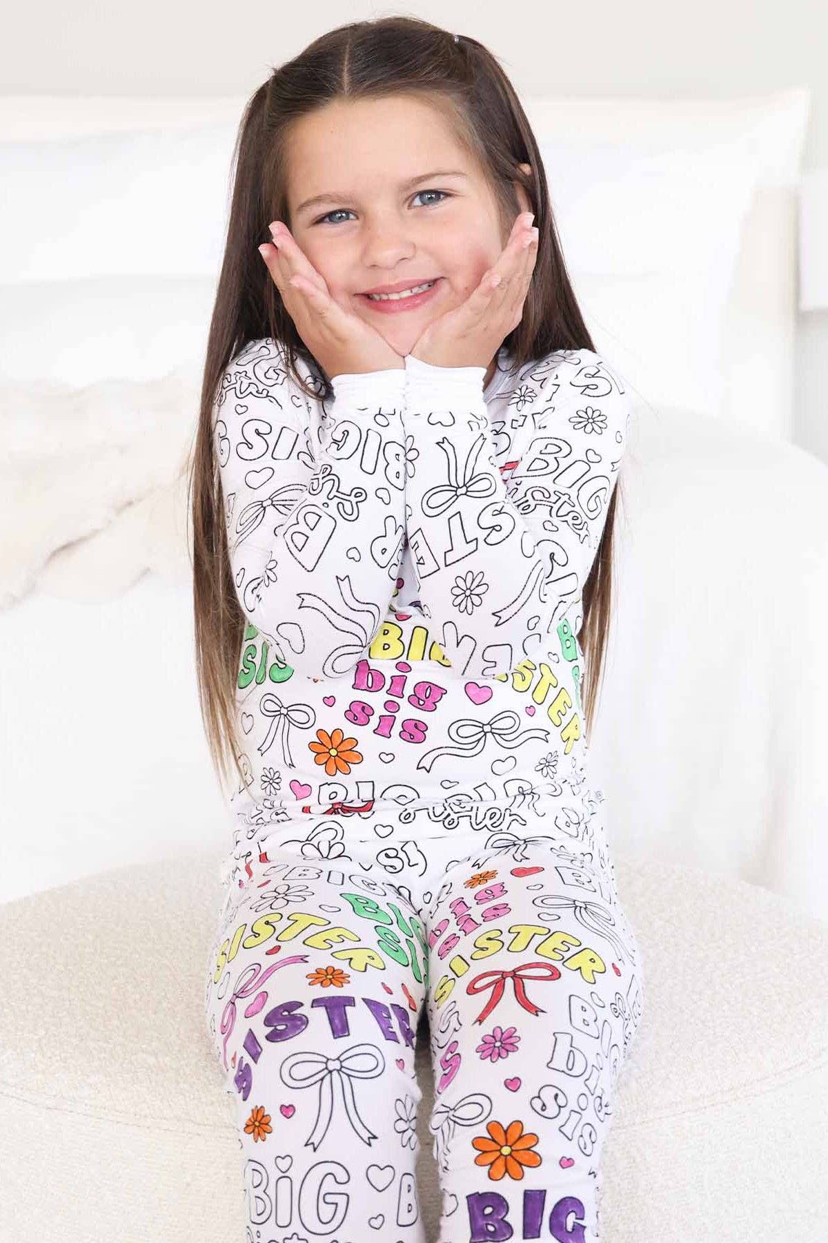 Colorable Two-Piece Pajama Set | Big Sis