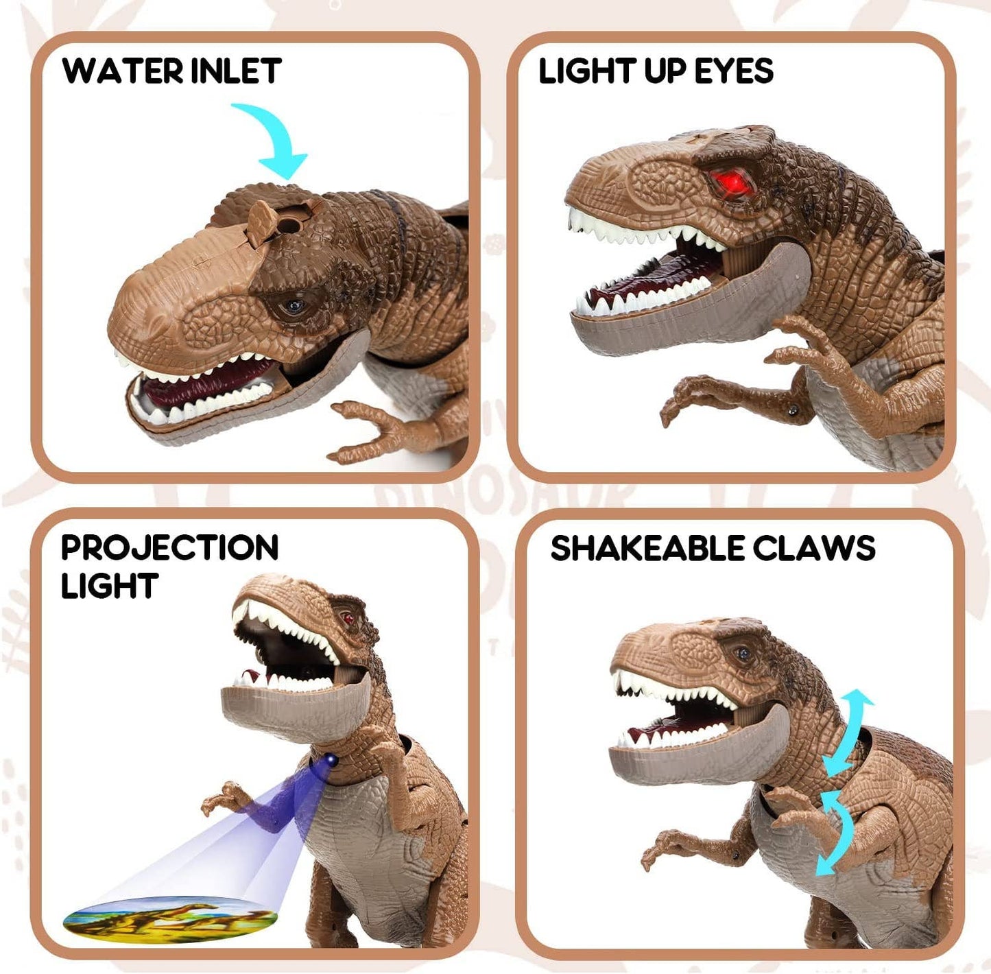 Remote Control Dinosaur Toys: Brown