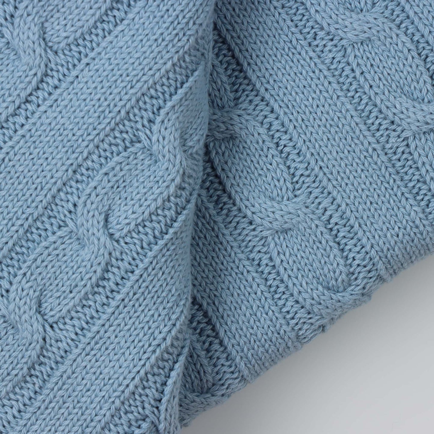 100% Organic Cotton Cable Knit Blanket