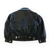 Lantern Slv Leather Jacket: BLACK