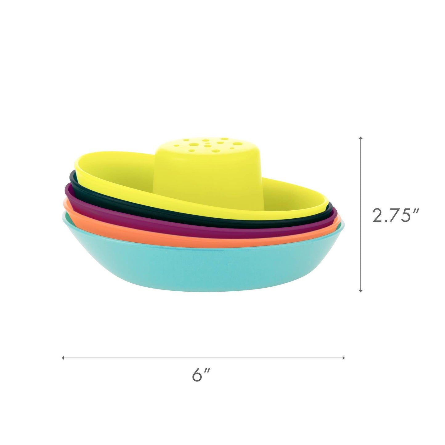 TOMY Boon Fleet Toy Boat Baby Bath Toys - Navy Multicolor