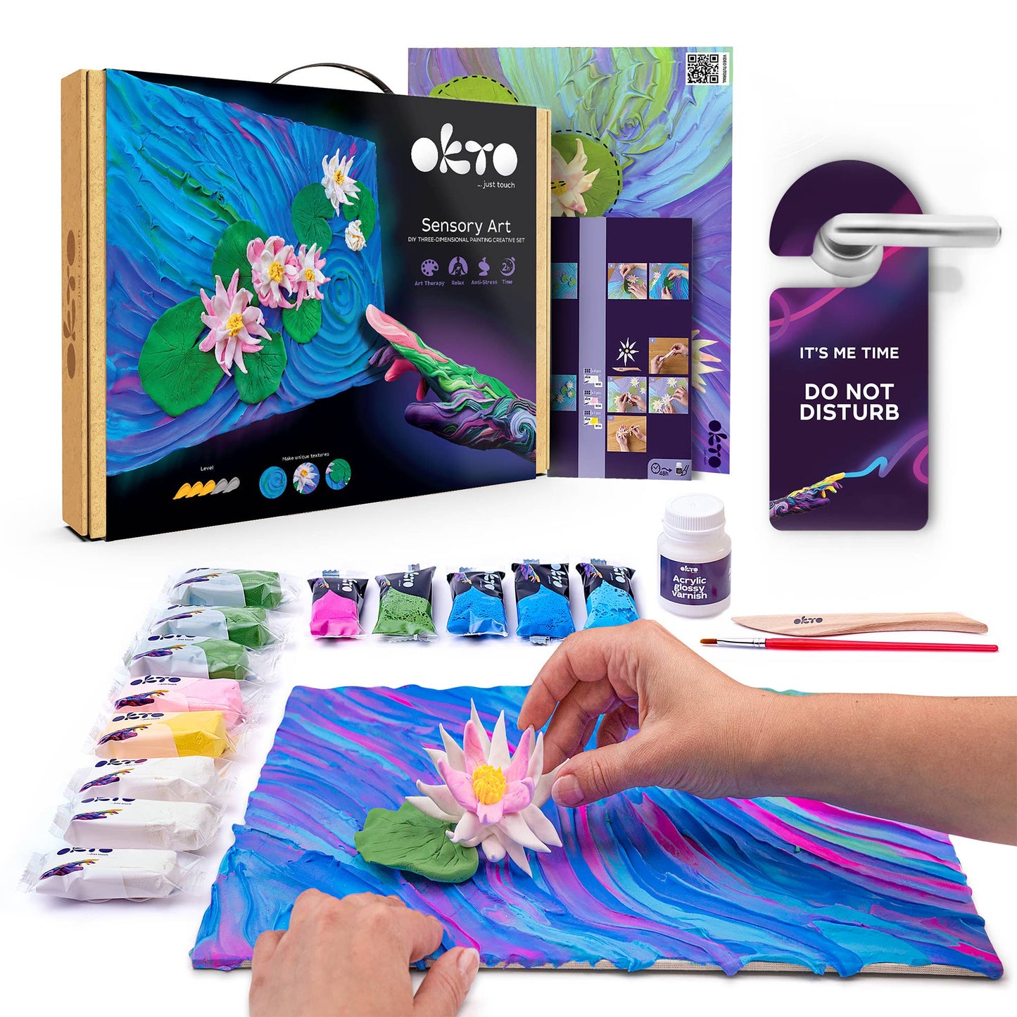 OKTO Sensory Art 3D Clay Painting Kits: The Kiss, Gustav Klimt