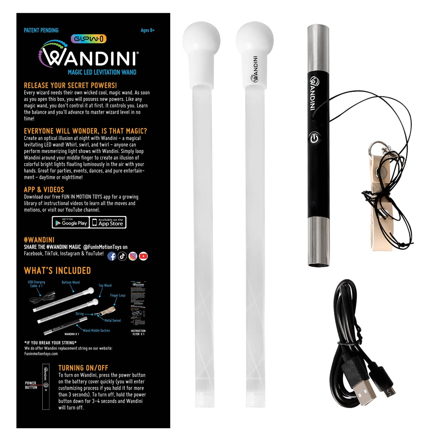 Wandini Glow.O Magic LED Levitation Wand
