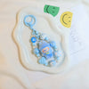labubu Beaded keychain bag charm flocked