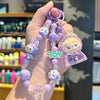 Crystal Quicksand Labubu Keychain Bag Charm