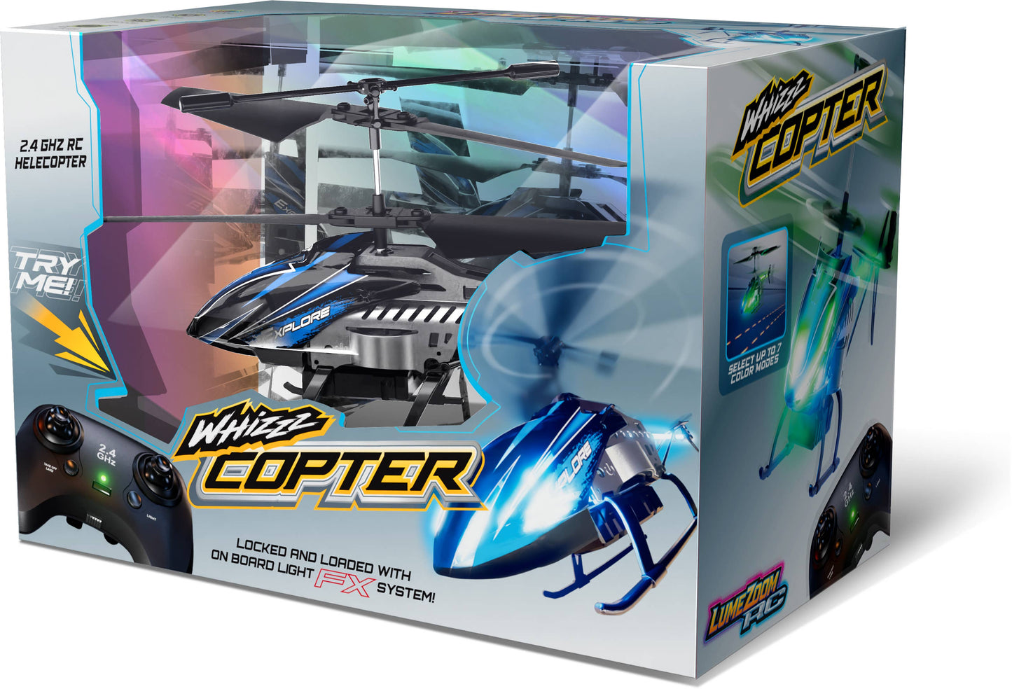 WhizzzCopter RC Helicopter with LED Light Bar, Auto Hover