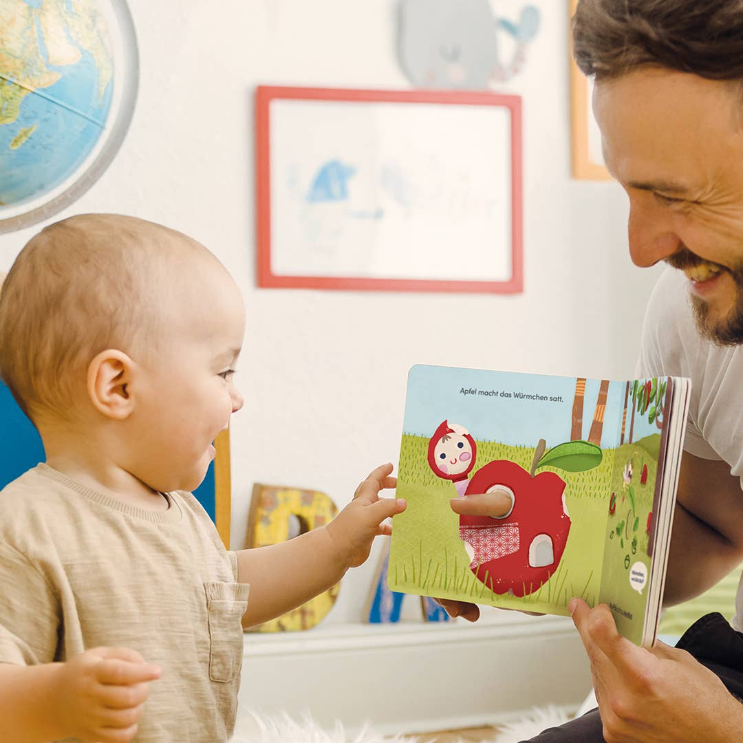 "Little Worm Plays Hide-and-Seek" Finger Book [12+ Months]