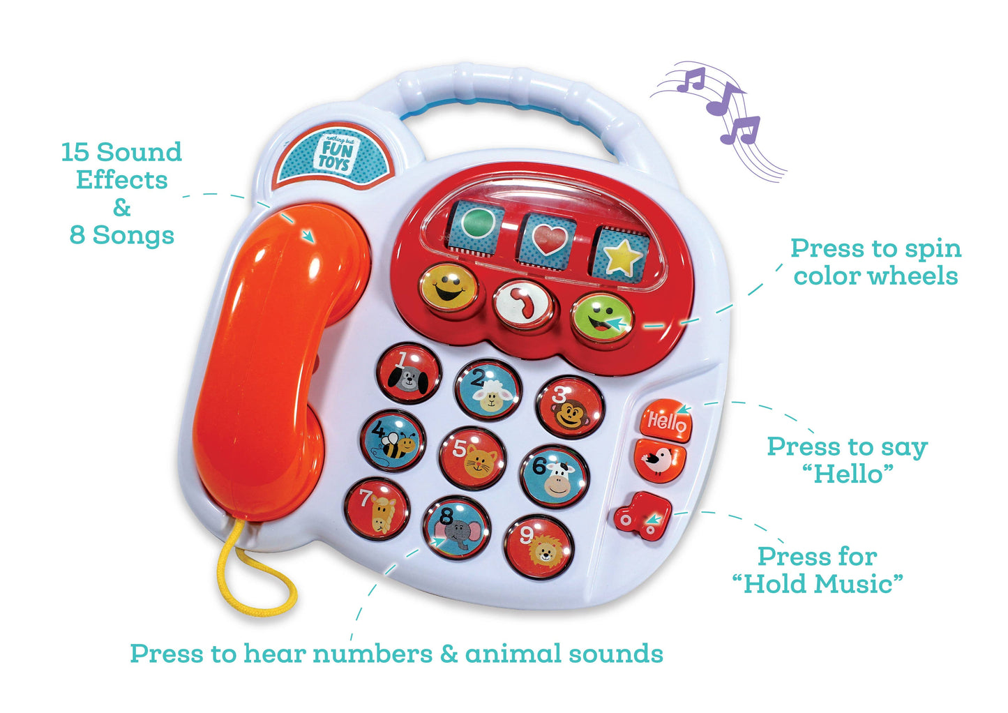 Nothing But Fun Toys - Lights and Sounds Fun Time Telephone