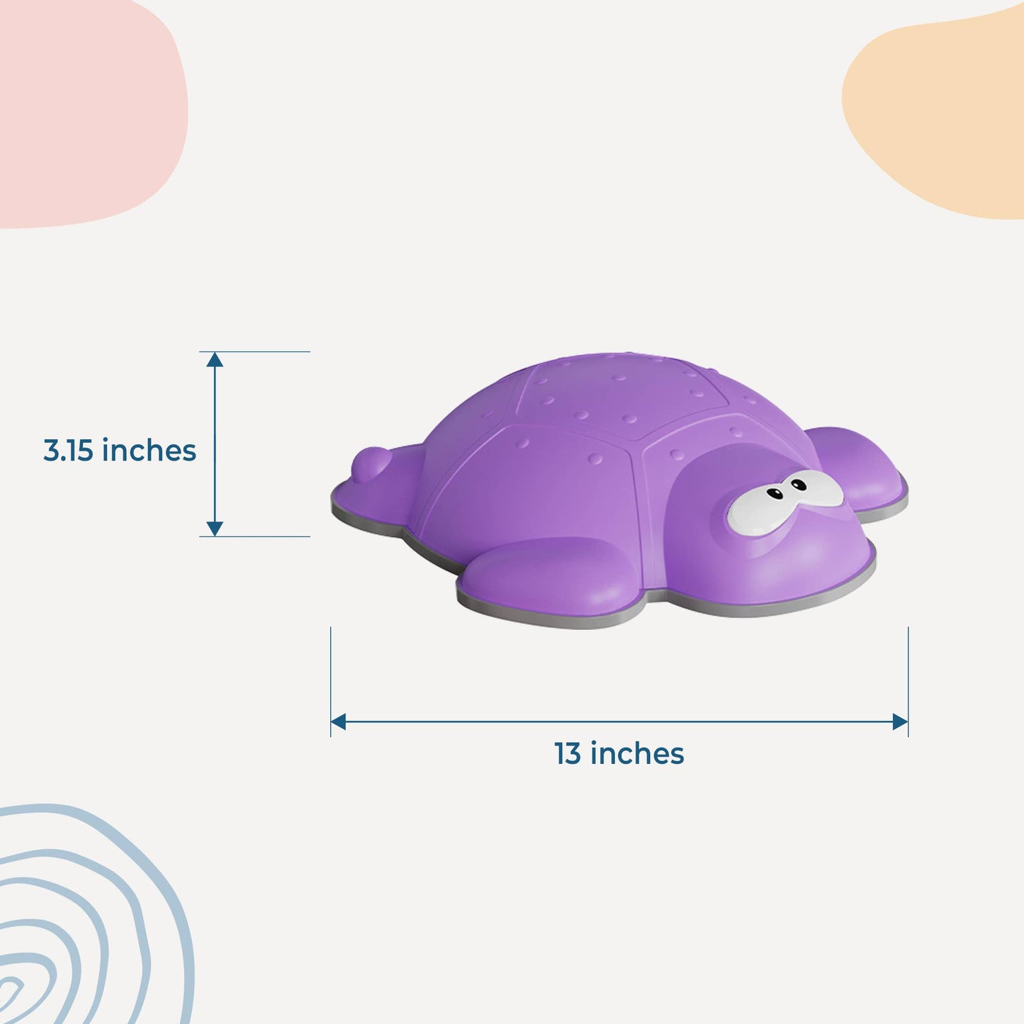 Kinderific Turtle Shaped Stepping Stones, 6 Piece Set, Multi