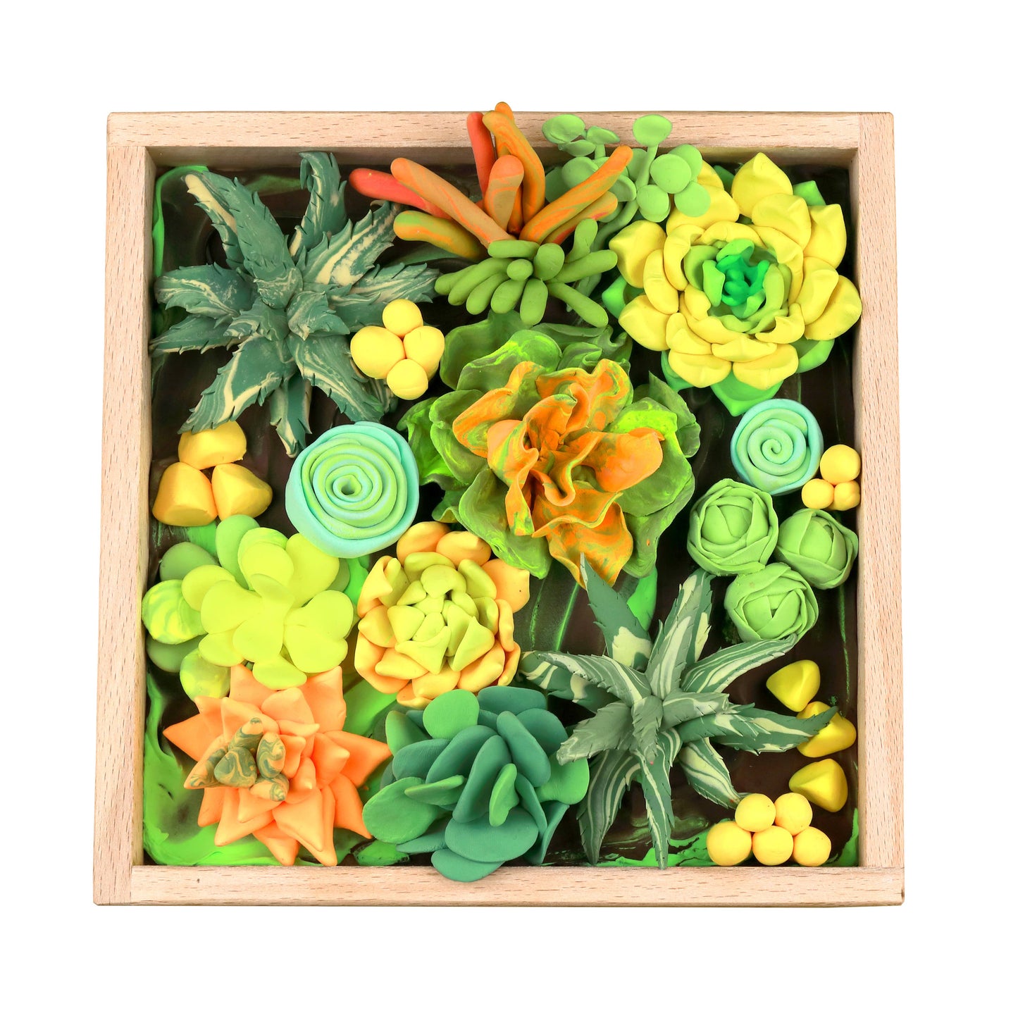 OKTO DIY Wood & Craft Flower Clay Kits: Flowers, Romance