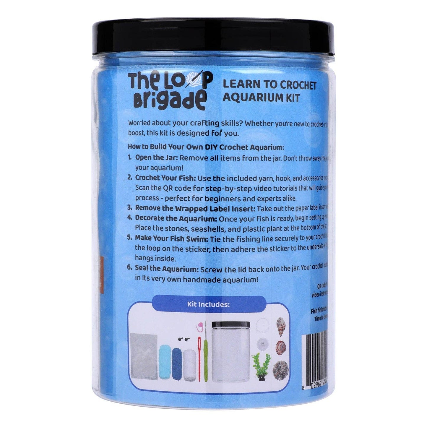 The LOOP Brigade DIY Crochet Kit - Fish Aquarium