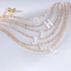 Beaded Initial Letter Shell Pendant Necklace Summer