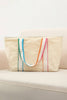 Color Block Ricrac Canvas Tote Bag