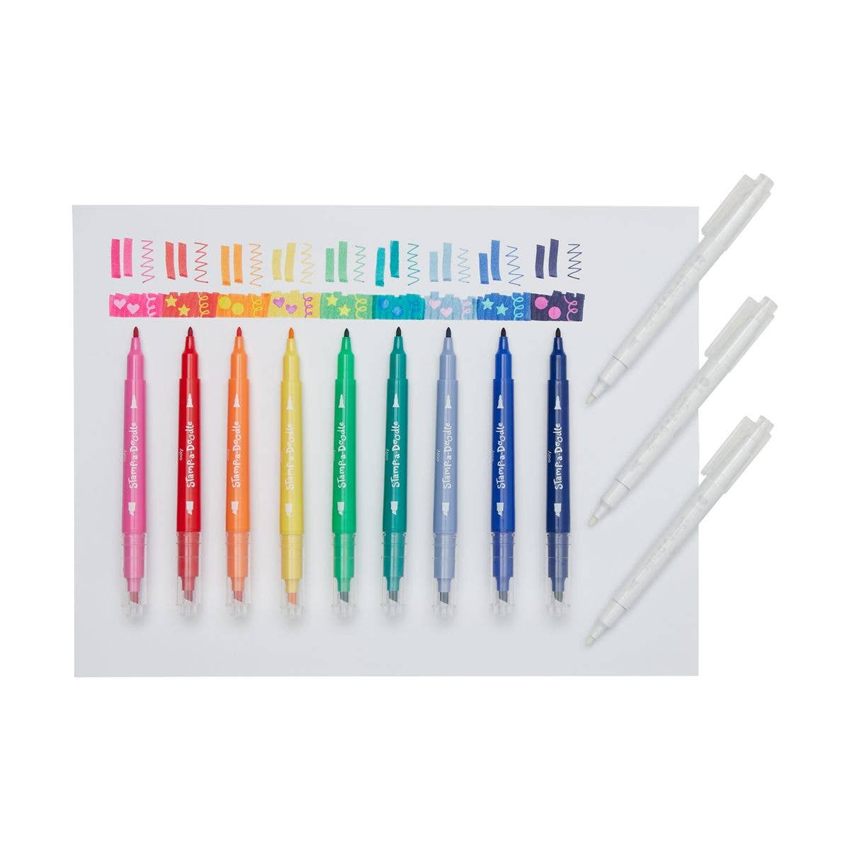 Stamp-A-Doodle Double-Ended Markers - Set of 12