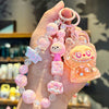Crystal Quicksand Labubu Keychain Bag Charm