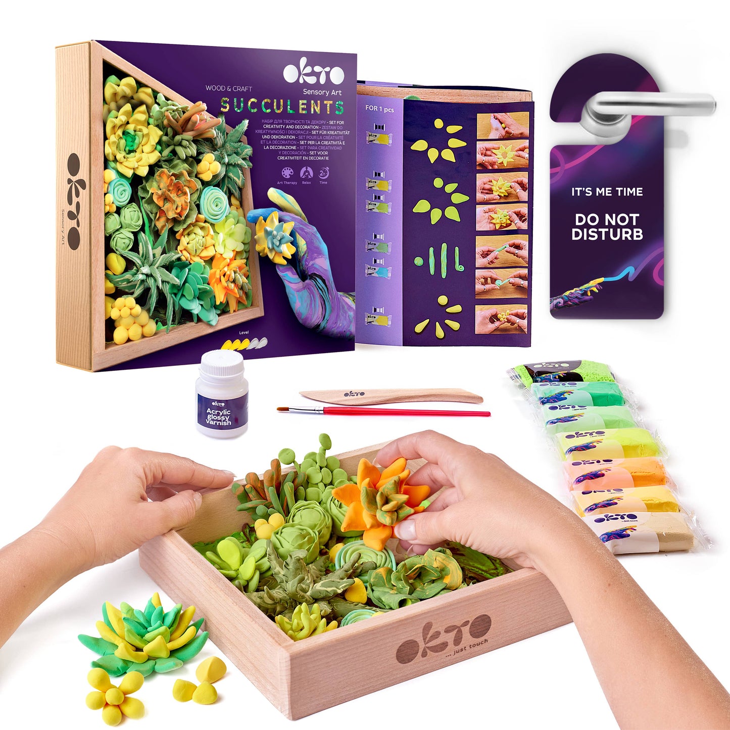 OKTO DIY Wood & Craft Flower Clay Kits: Flowers, Inspiration