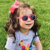 Pink Glitter Sunglasses: Baby (Ages 0-2) / Grey Polarized Lens
