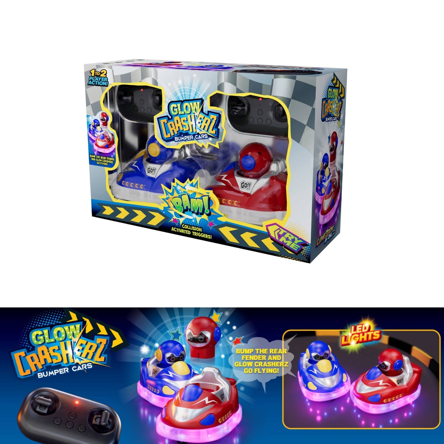 Glow Crasherz Bumper cars - Ejecting Cars with light & sound