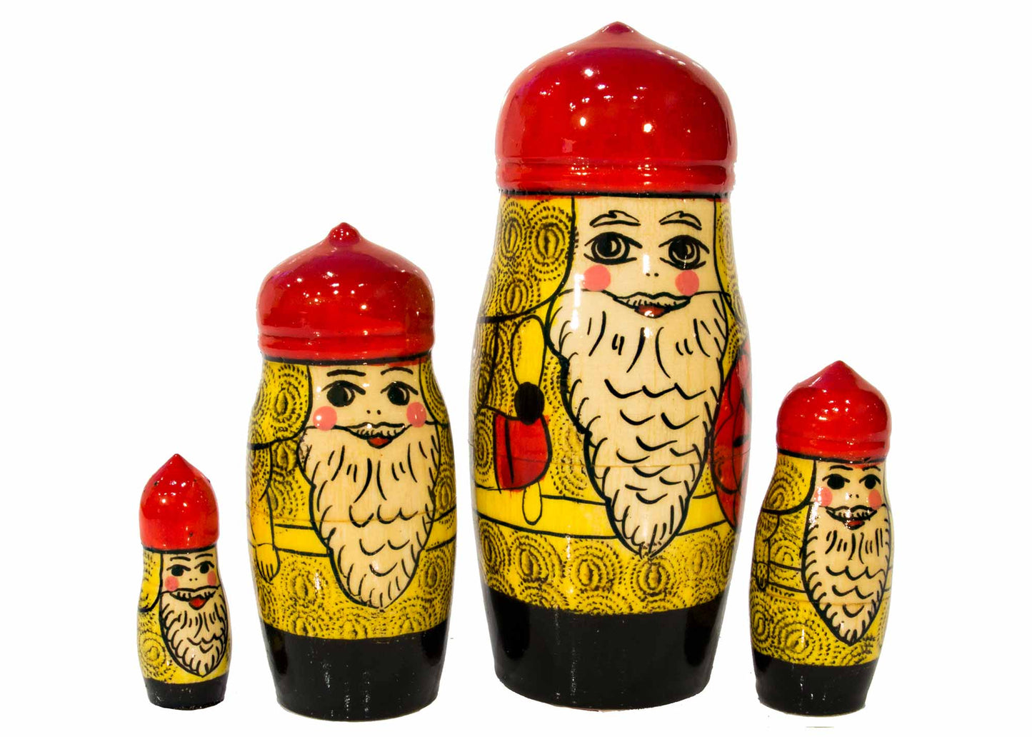 Rare Semenov Viking Nesting Doll 4pc./4.5"