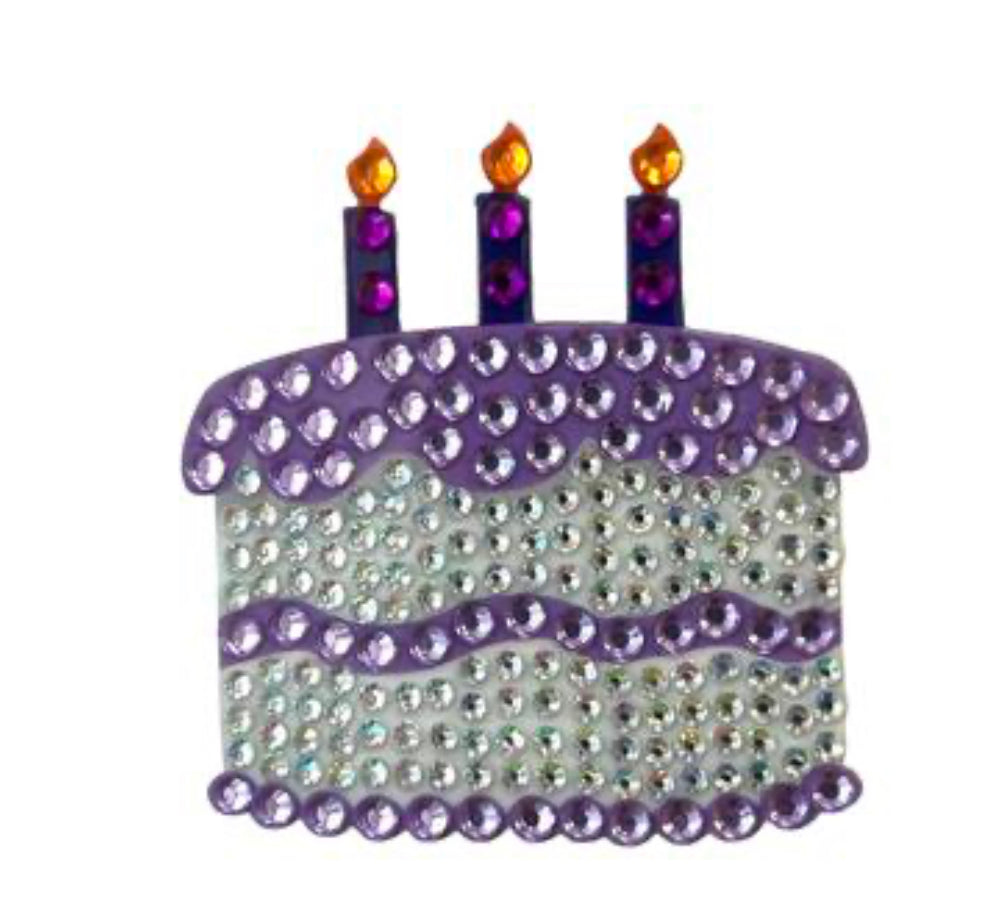 StickerBeans Purple Birthday Cake