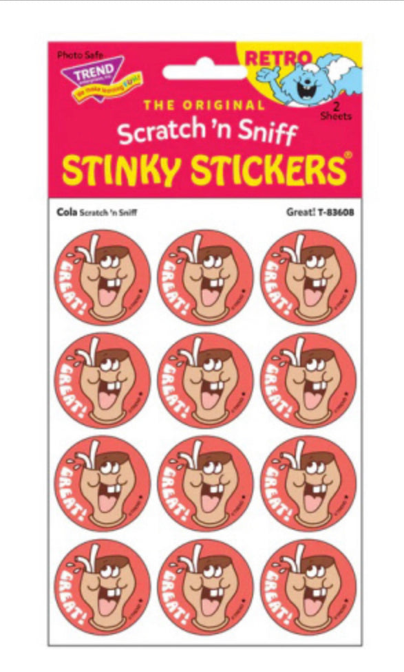 Birthday Cupcake Scratch 'n Sniff Retro Stinky Stickers