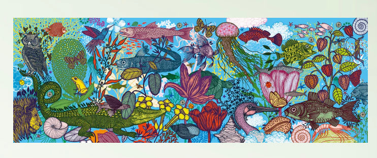 1000pc Land & Sea Gallery Jigsaw Puzzle + Poster