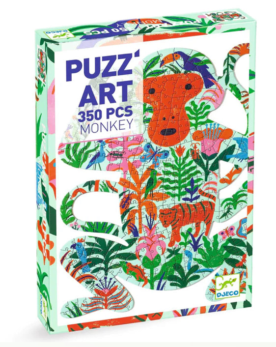 350pc Puzz'Art Shaped Jigsaw Puzzle & Poster Monkey