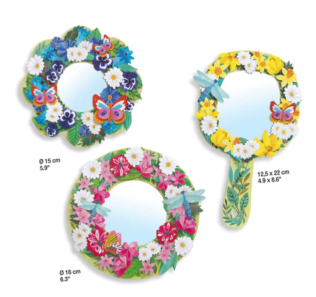 DIY Craft Kit Pretty Flowers Mirrors