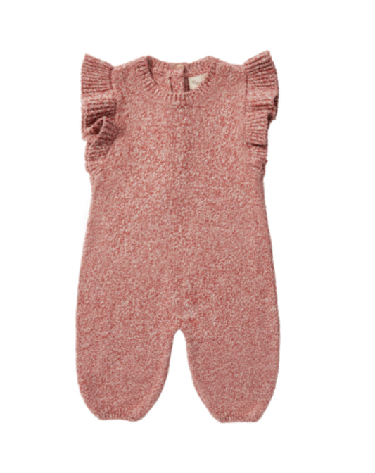 STELLA KNIT JUMPSUIT || HEATHERED STRAWBERRY