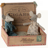 Mum and dad mice in cigarbox