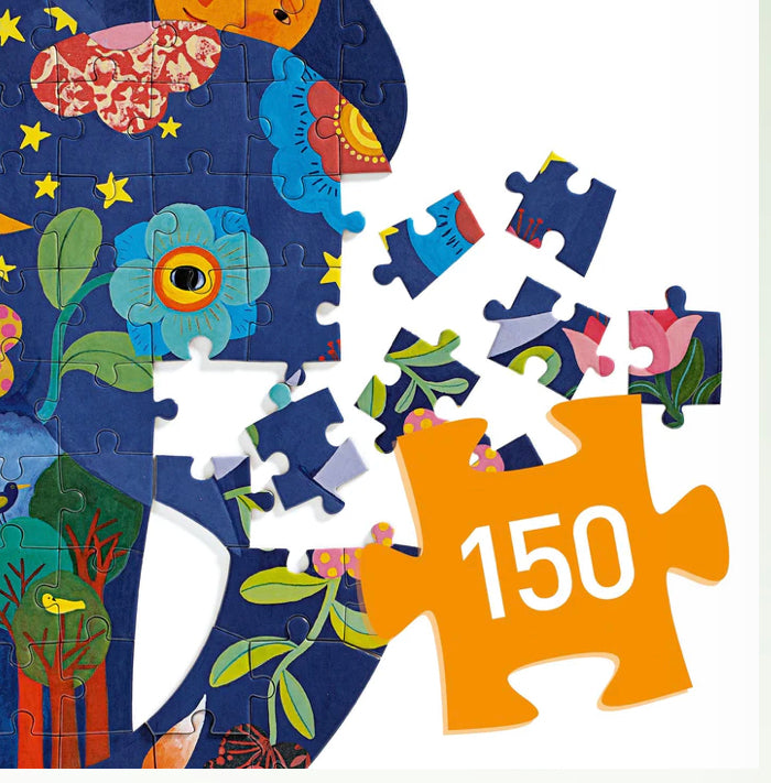 150pc Puzz'Art Shaped Jigsaw Puzzle Elephant