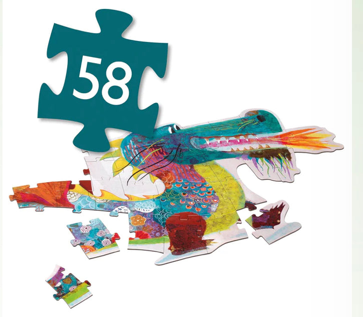 58pc Giant Floor Jigsaw Puzzle Leon The Dragon