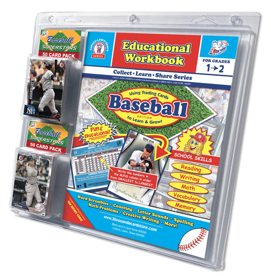 Educational Baseball Workbook Combo (Grades 1-2)