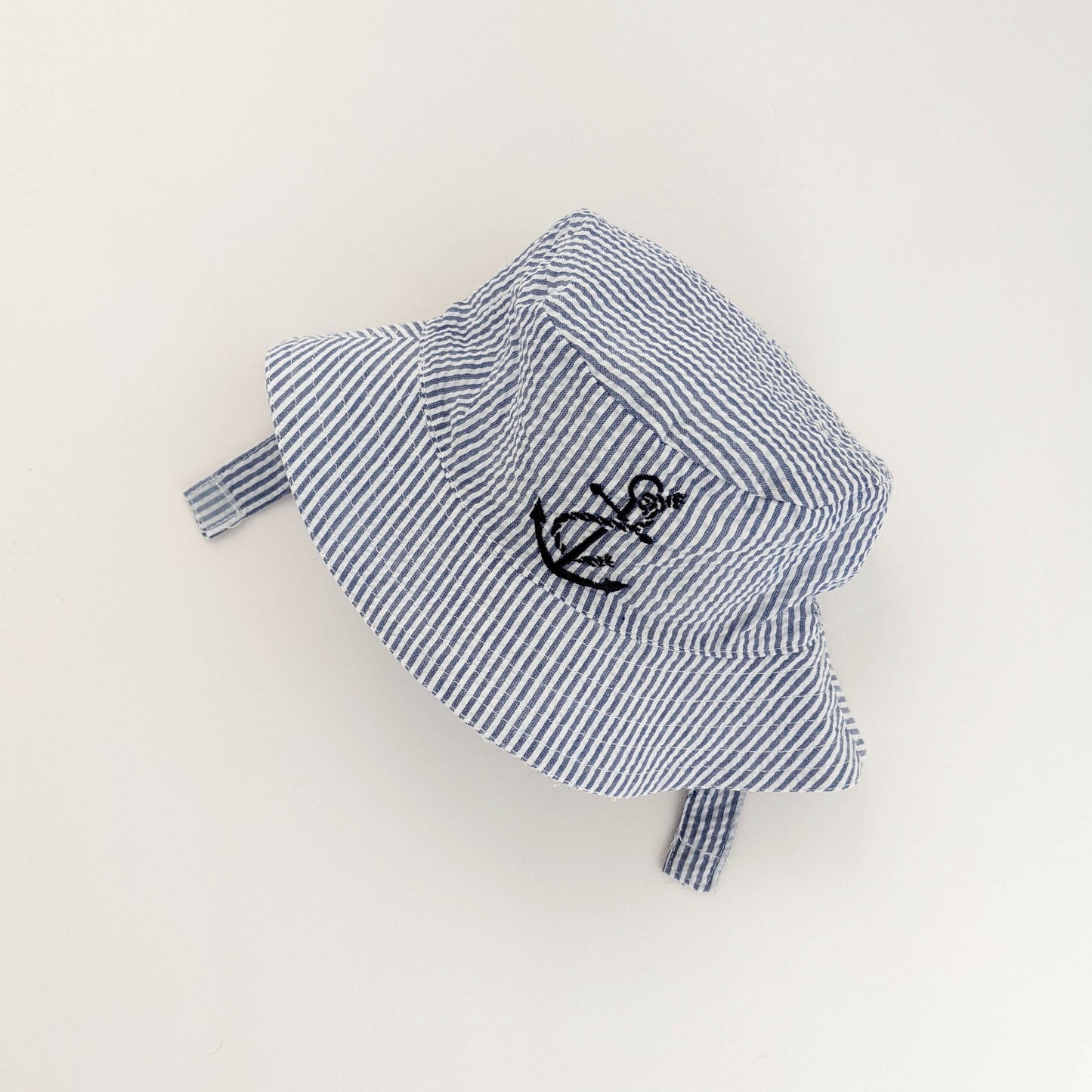 Anchor Seersucker Bucket Hat