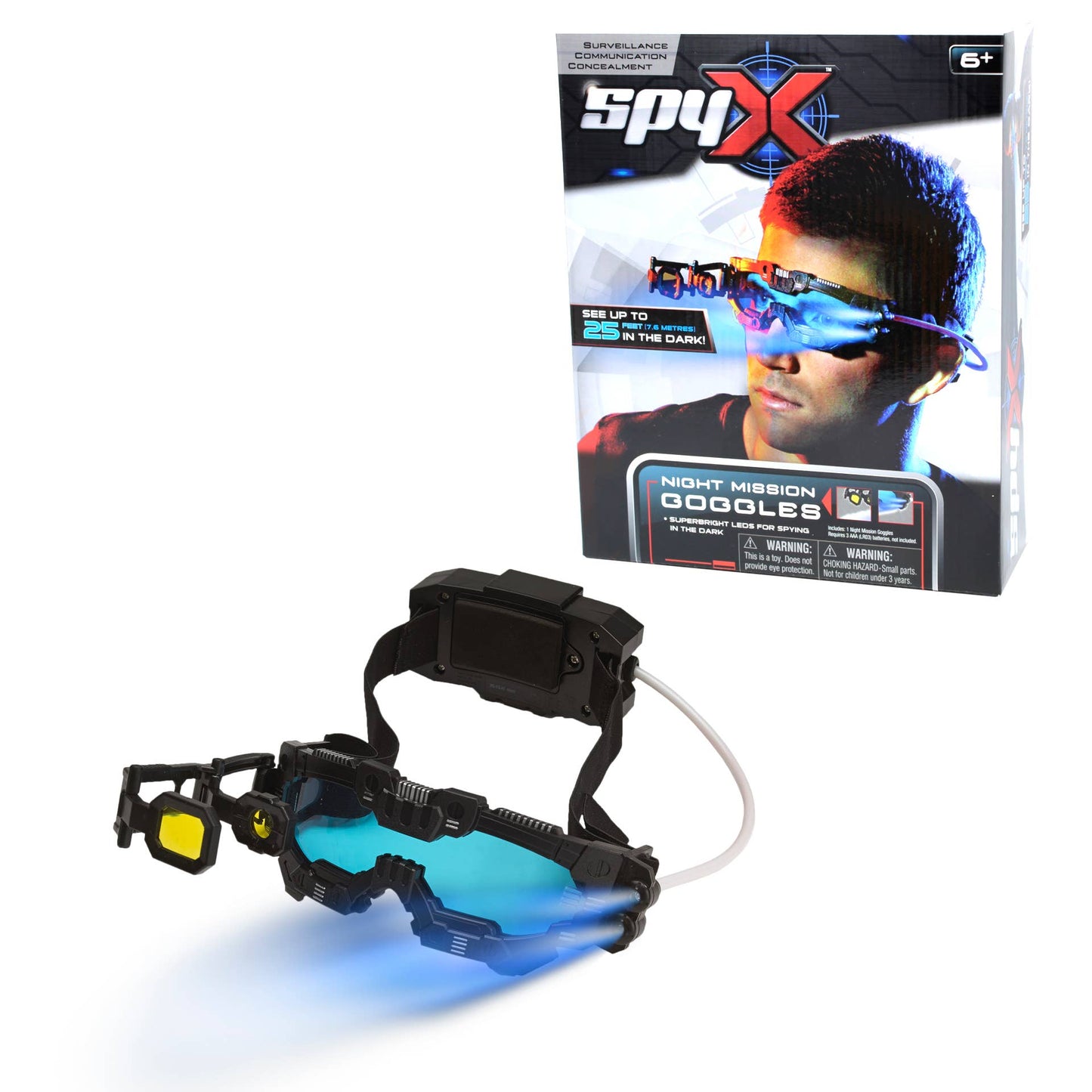 Night Mission Goggles- Twin LED Light Beams For Night Vision - Einstein's Attic