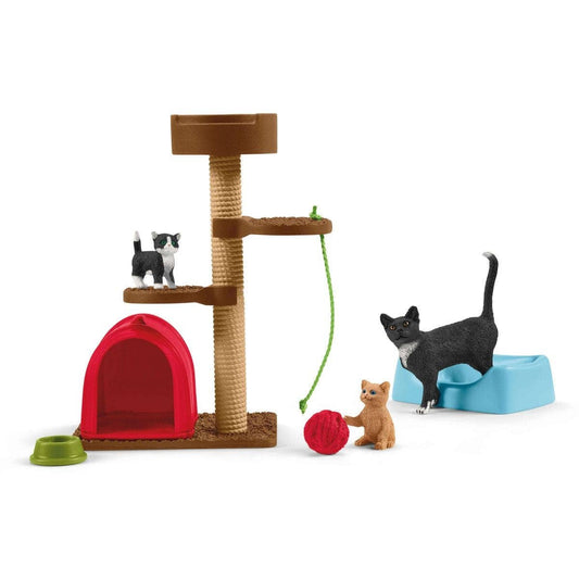 Playtime For Cute Cats Farm Figurine Toys Play Set