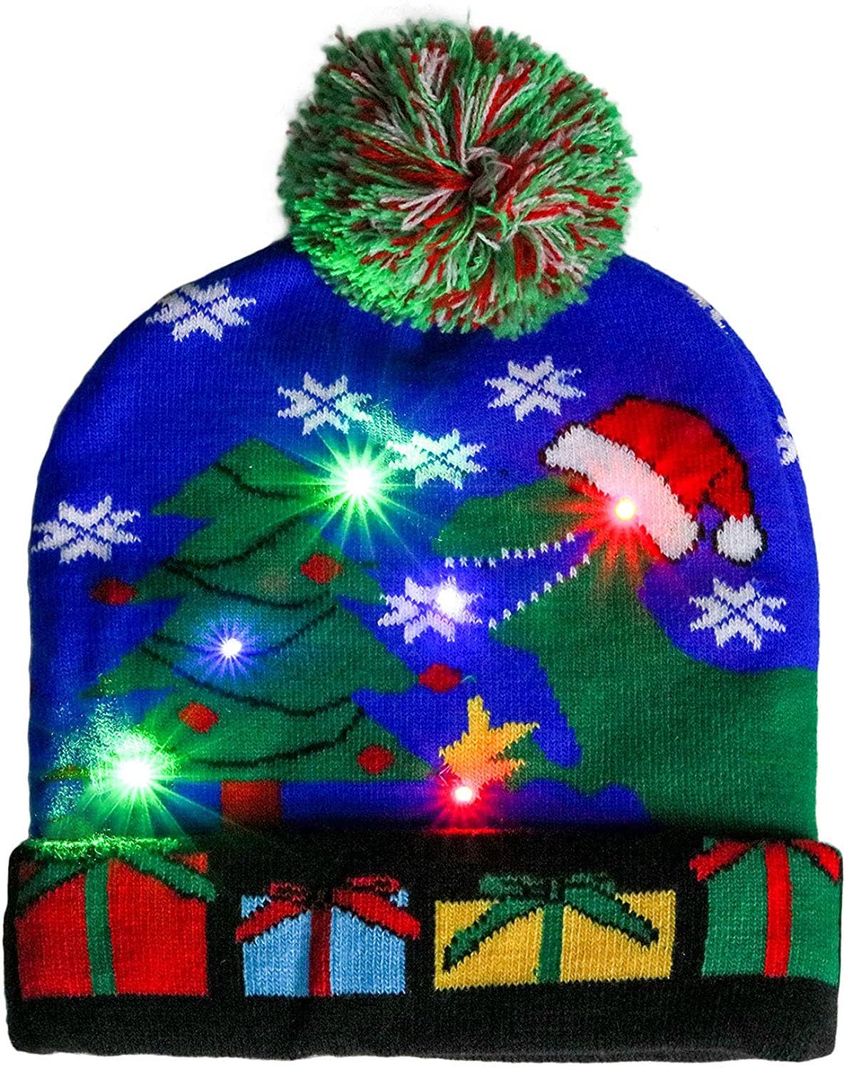 Winter Holiday LED Light Knit Hat