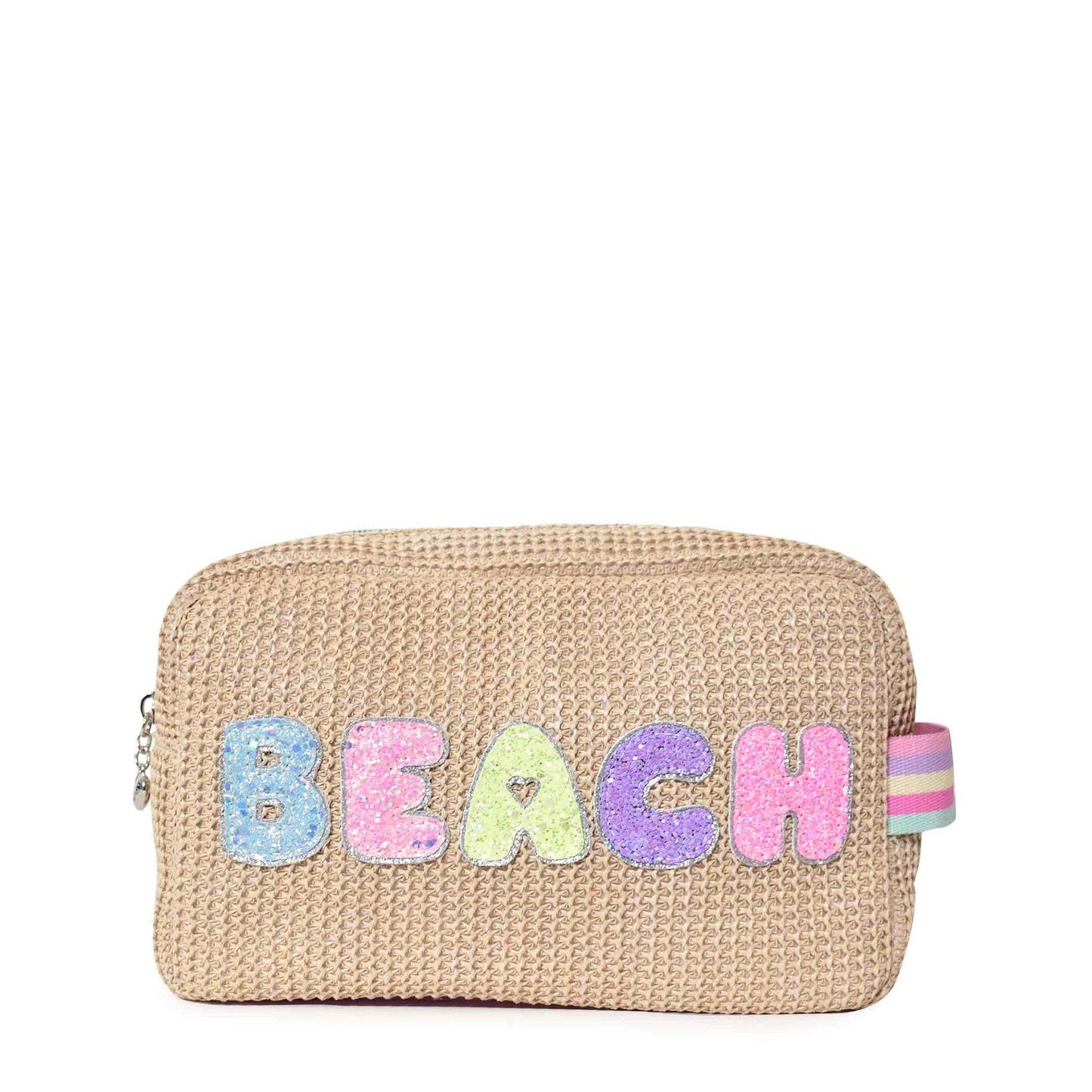'Beach' Straw Pouch