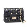 Classic Quilted Stud Mini Bag: Black